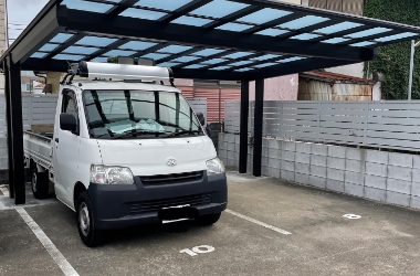 片側支持タイプカーポート施工